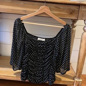 Elodie polka dot blouse